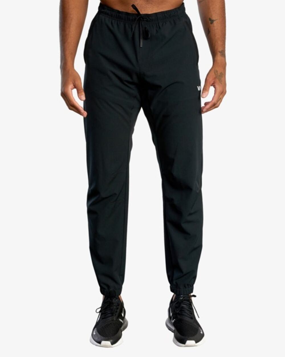 RVCA Mens Medium Black Yogger II Jogger Sweatpants Performance Athleisure R5-17